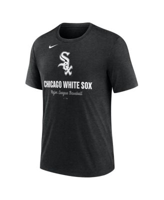 Men's Heather Black Chicago White Sox Logo Tri-Blend T-Shirt