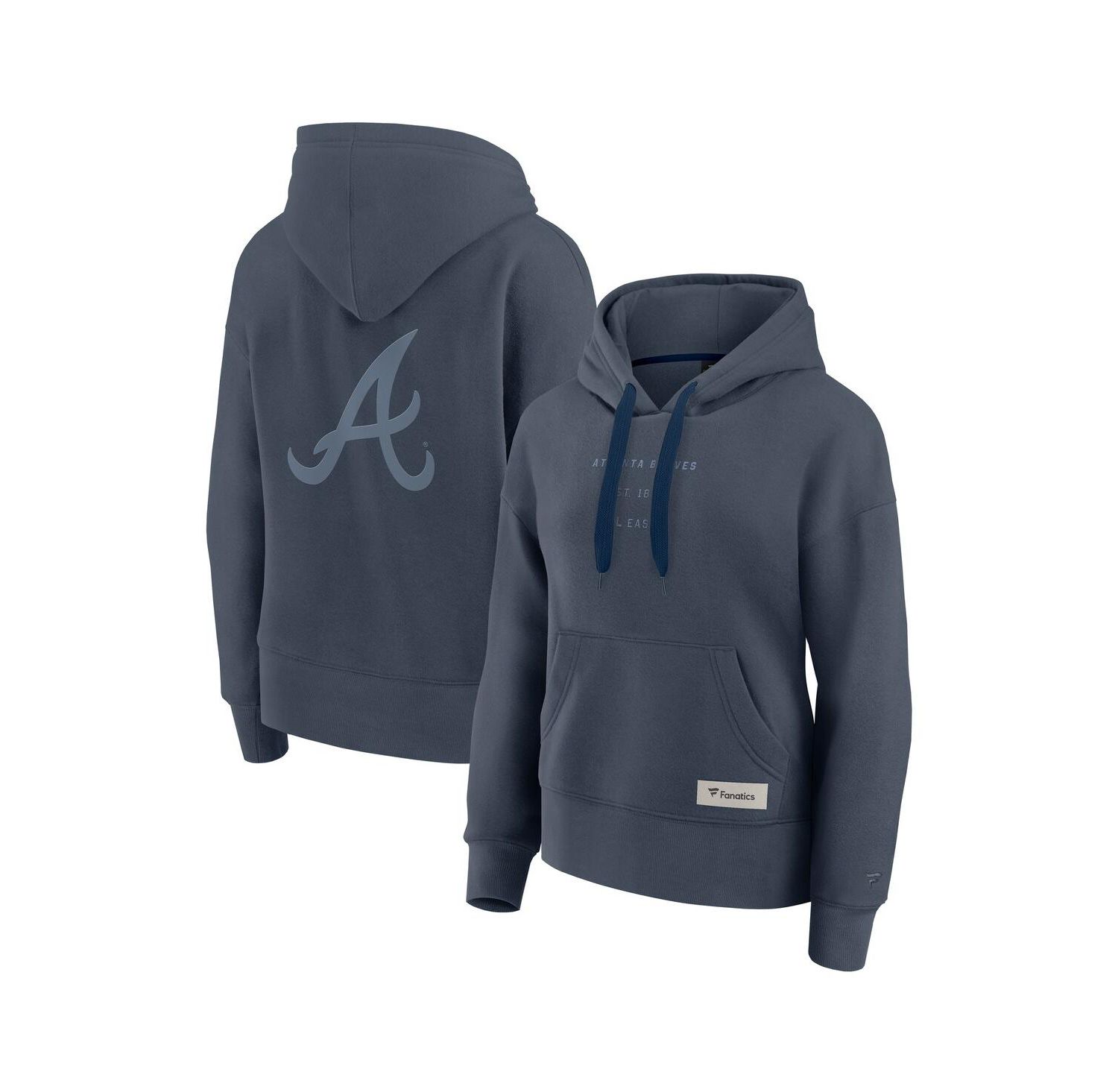 Women's Blue Atlanta Braves Elements Future Ground Subtle Tonal Pullover Hoodie