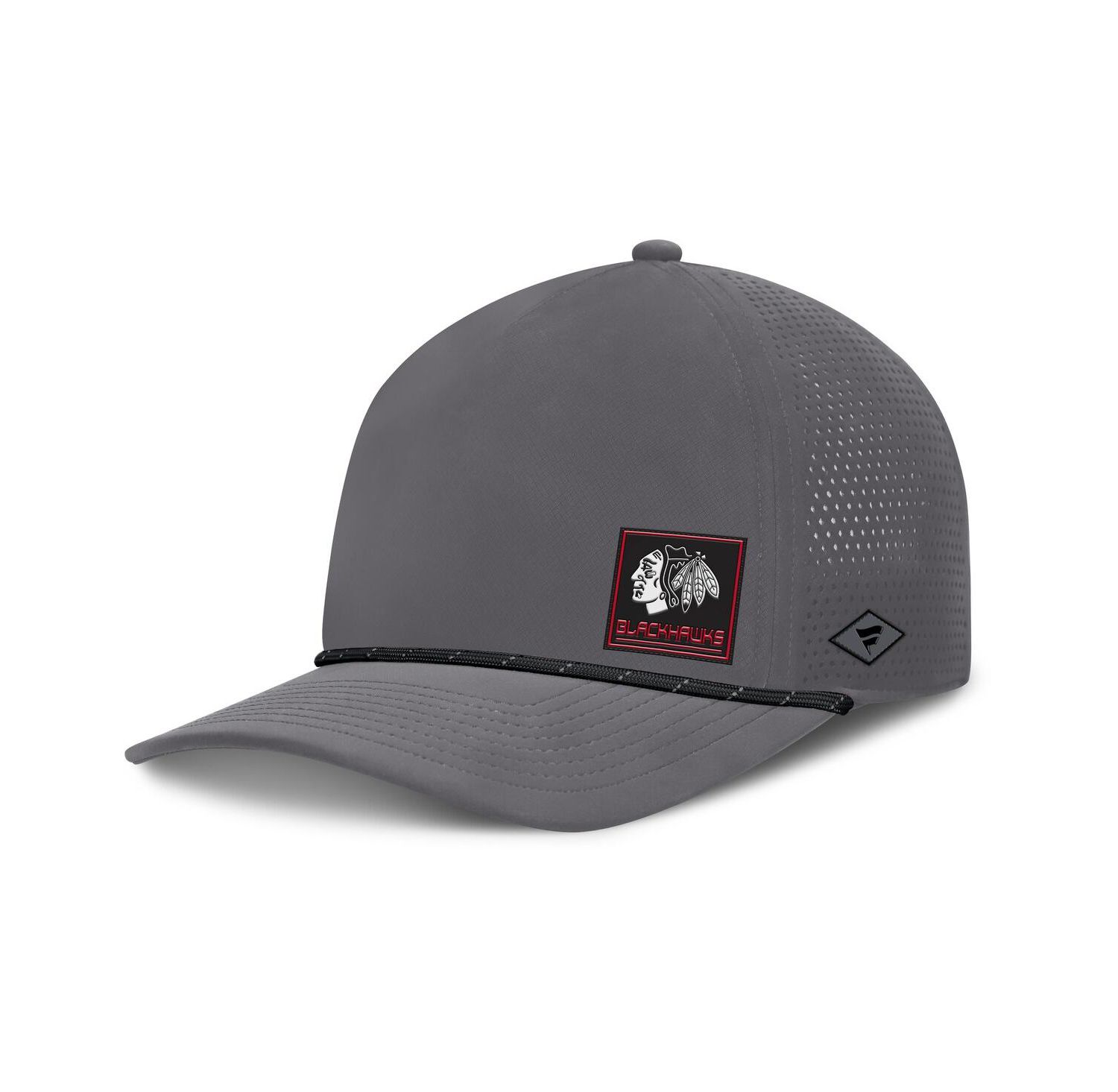 Men's Gray Chicago Blackhawks Captain Rope Adjustable Hat
