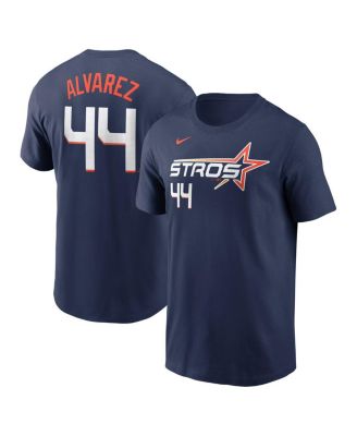 Nike - Men's Yordan Alvarez Navy Houston Astros 2025 City Connect Fuse Name Number T-Shirt