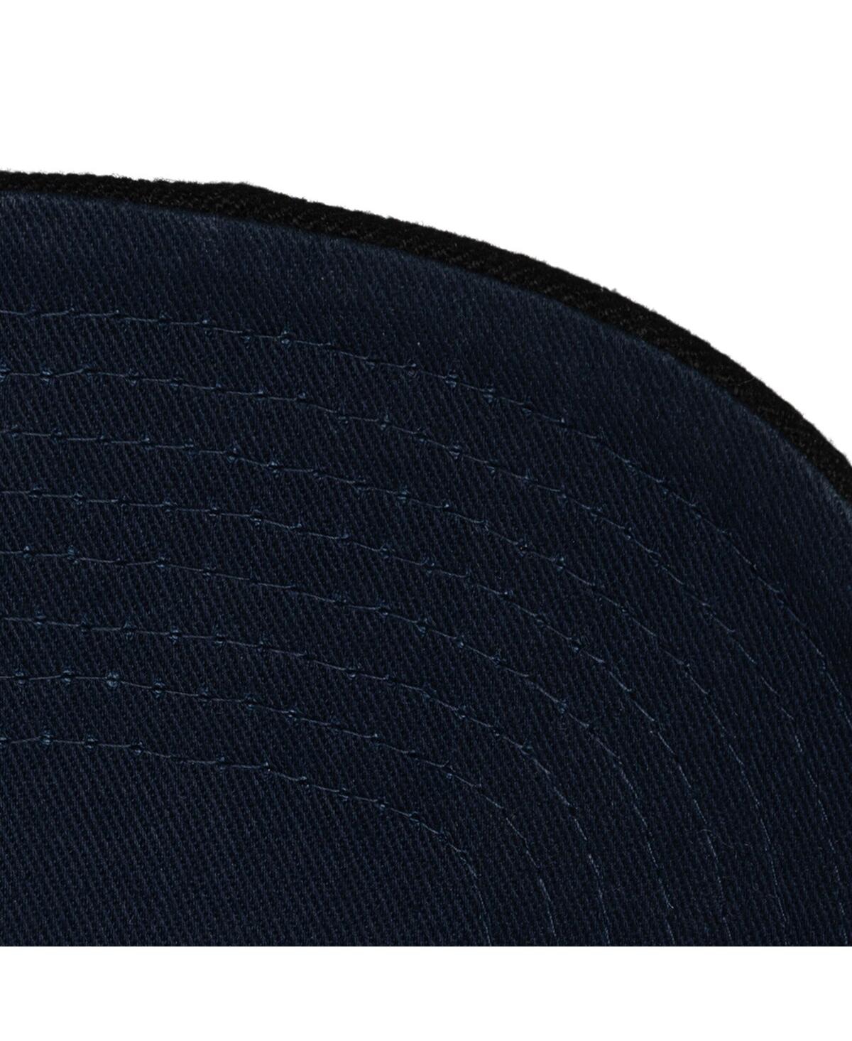 Mitchell & Ness Men's Black Atlanta Braves Hyper Type Pro Crown Snapback Hat In Black