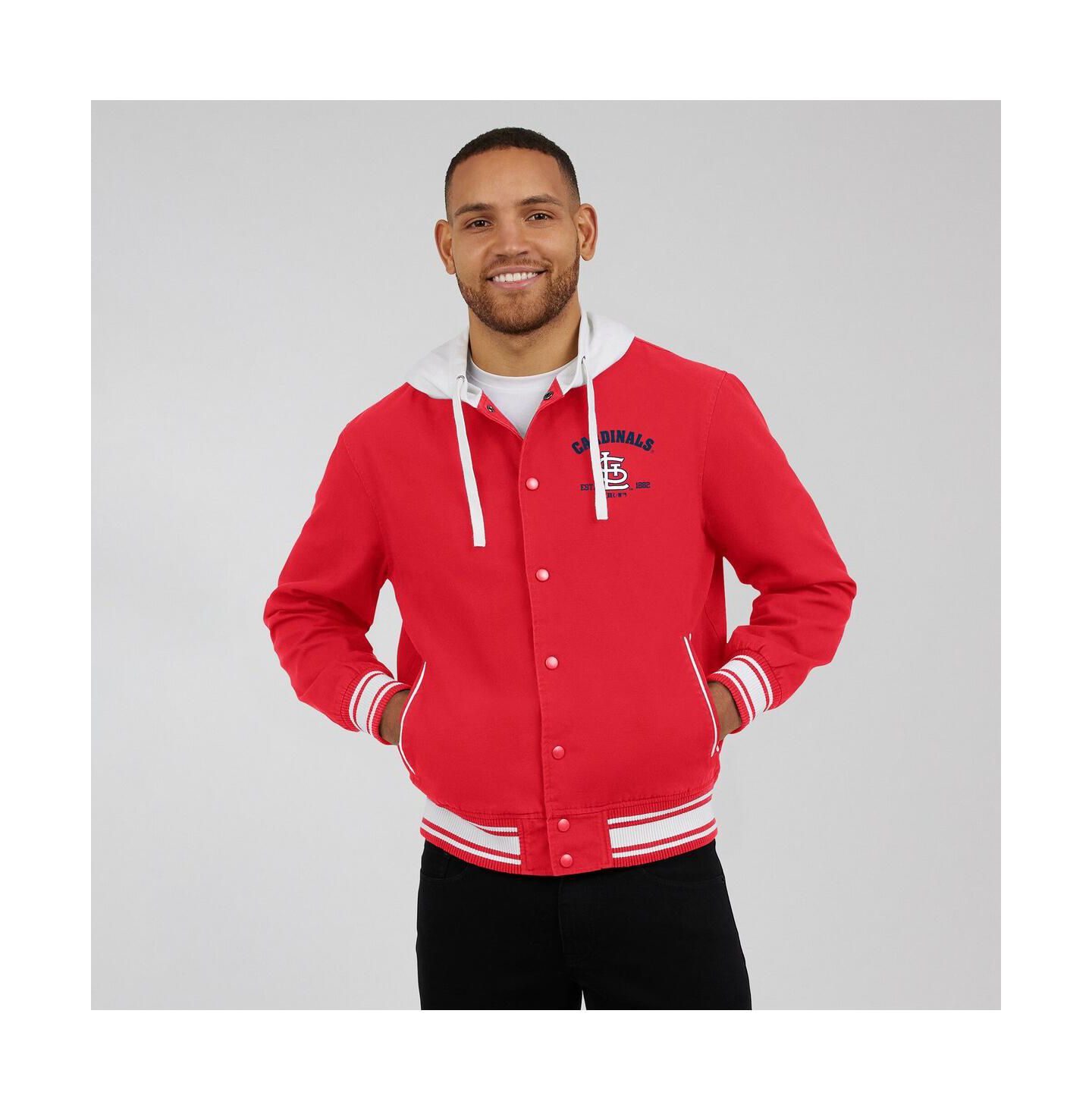 Мужская куртка Fanatics Red St. Louis Cardinals Full-Snap Hooded — фото 4