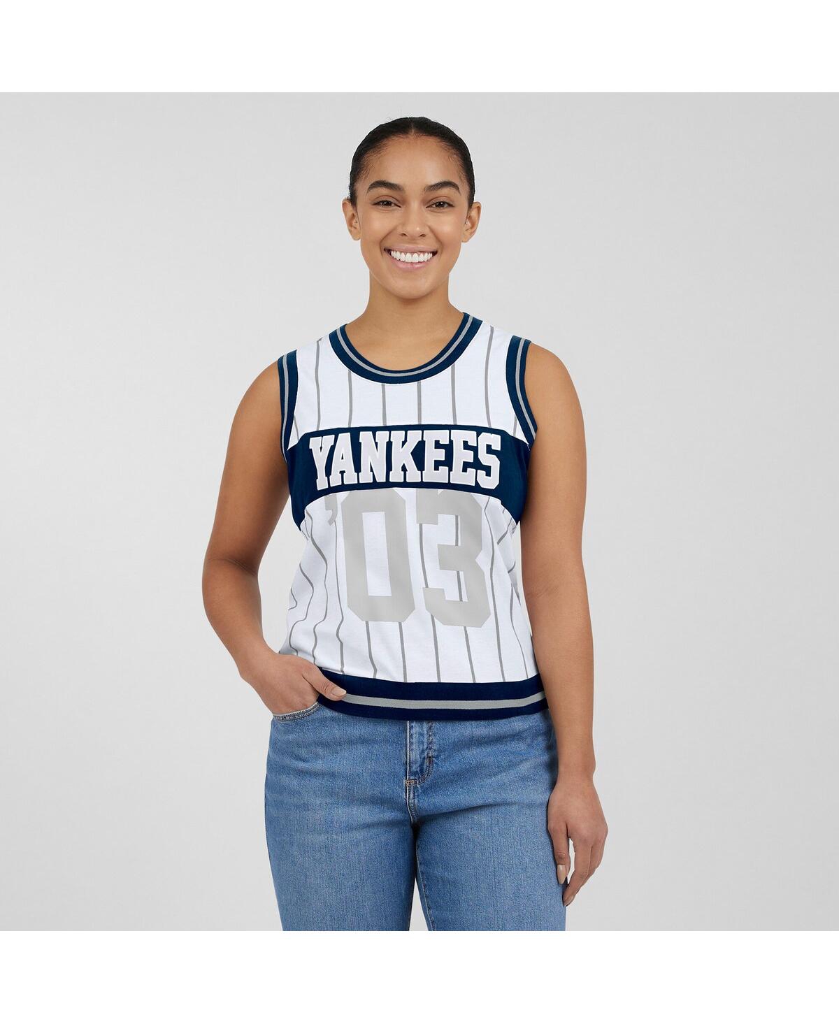 Lids Wear By Erin Andrews Women'sâ White New York Yankees Sporty Tank Top In White