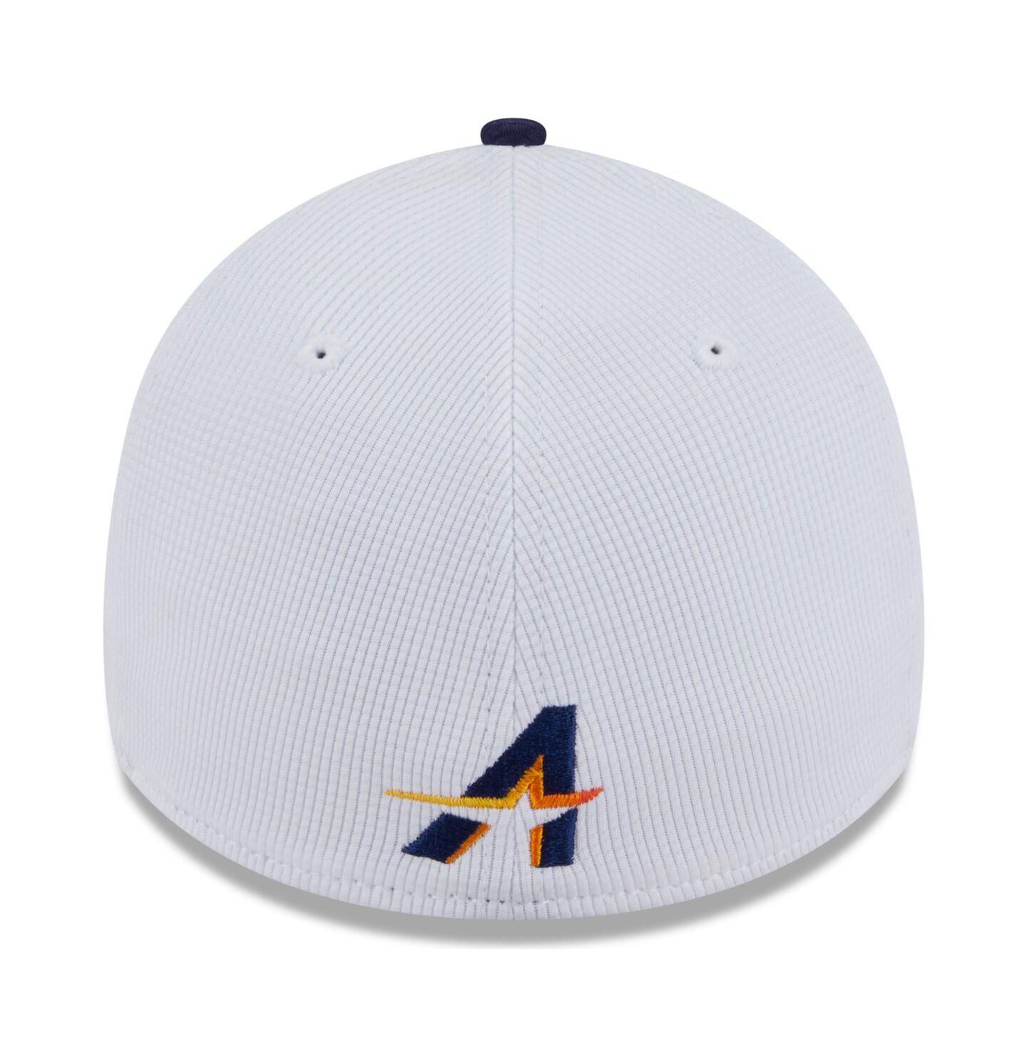 Мужская кепка New Era White/Navy Houston Astros 2025 City Connect Batting Practice 39THIRTY Flex Hat — фото 4