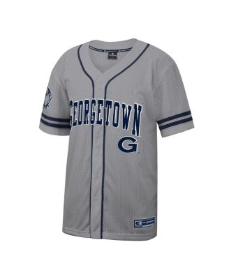 Men's Gray Georgetown Hoyas Free Spirited Baseball Jersey