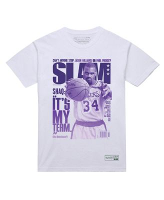 Men's&nbsp;Shaquille O'Neal White Los Angeles Lakers SLAM Gradient T-Shirt