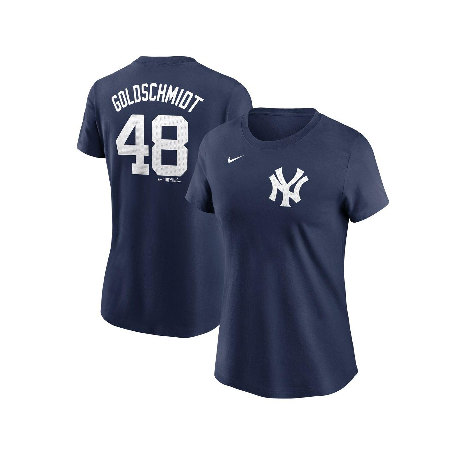Women's Paul Goldschmidt Navy New York Yankees Fuse Name & Number T-Shirt