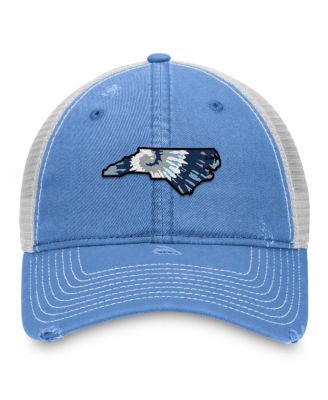 Men's Carolina Blue/White North Carolina Tar Heels Tie-Dye State Adjustable Hat