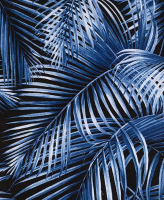 Palm Azul Cotton Beach Towel, 68" x 36"