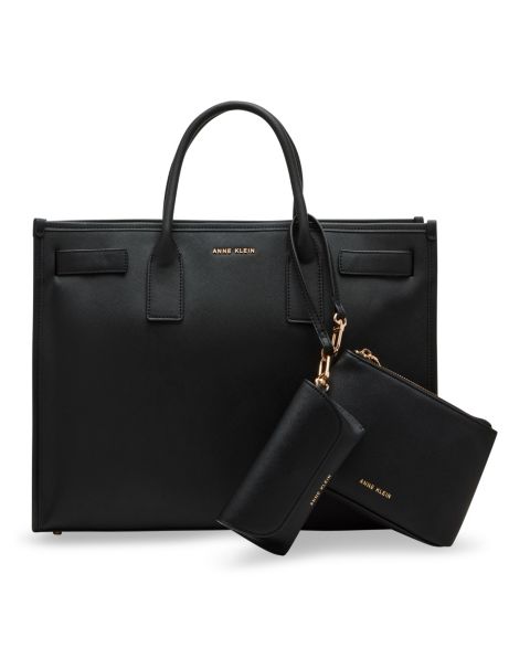 Женские сумки Anne Klein 3 Piece Work Bridge Snap, цвет: Чёрный