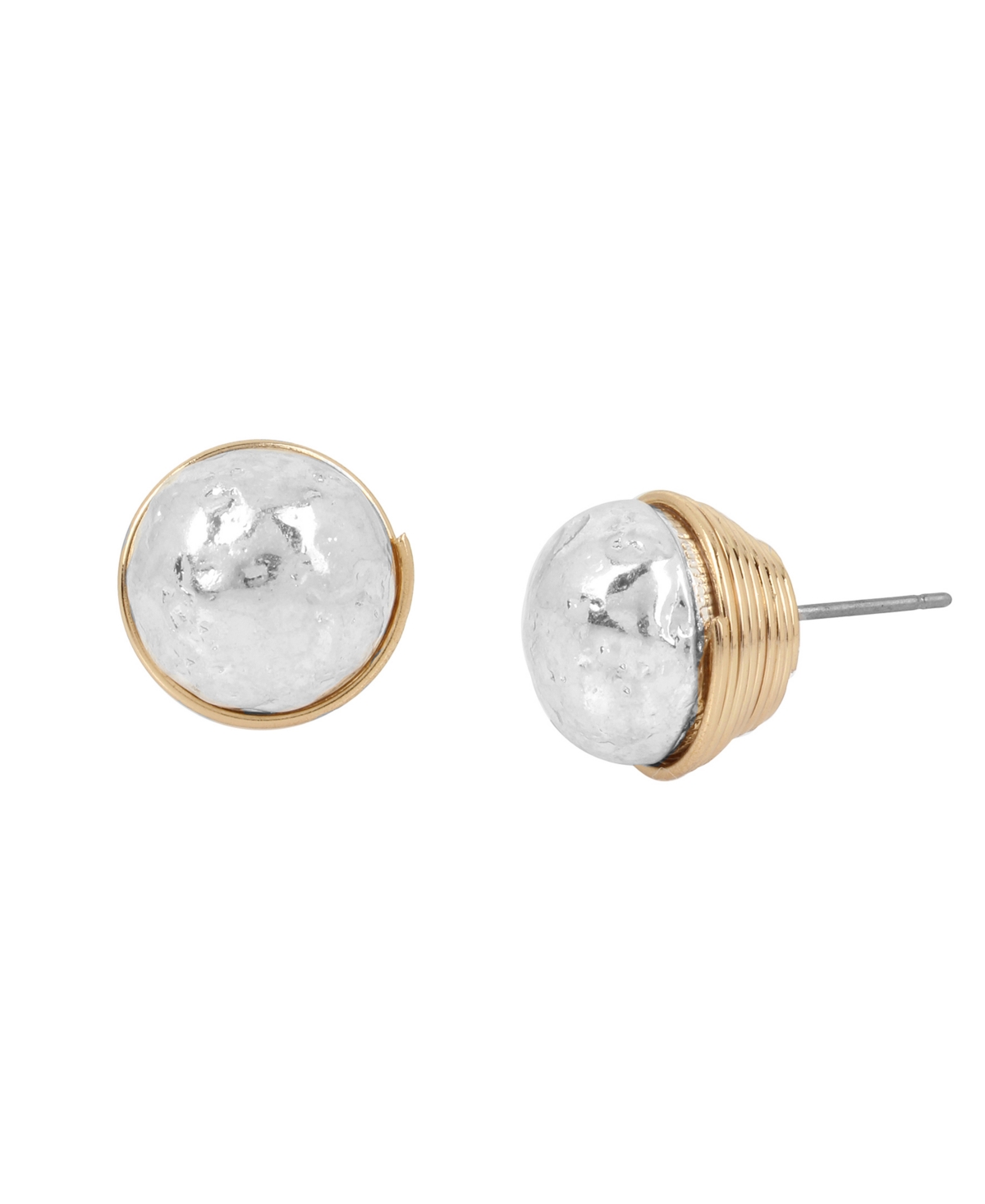 Two-Tone Bead Stud Earrings - Two-tone