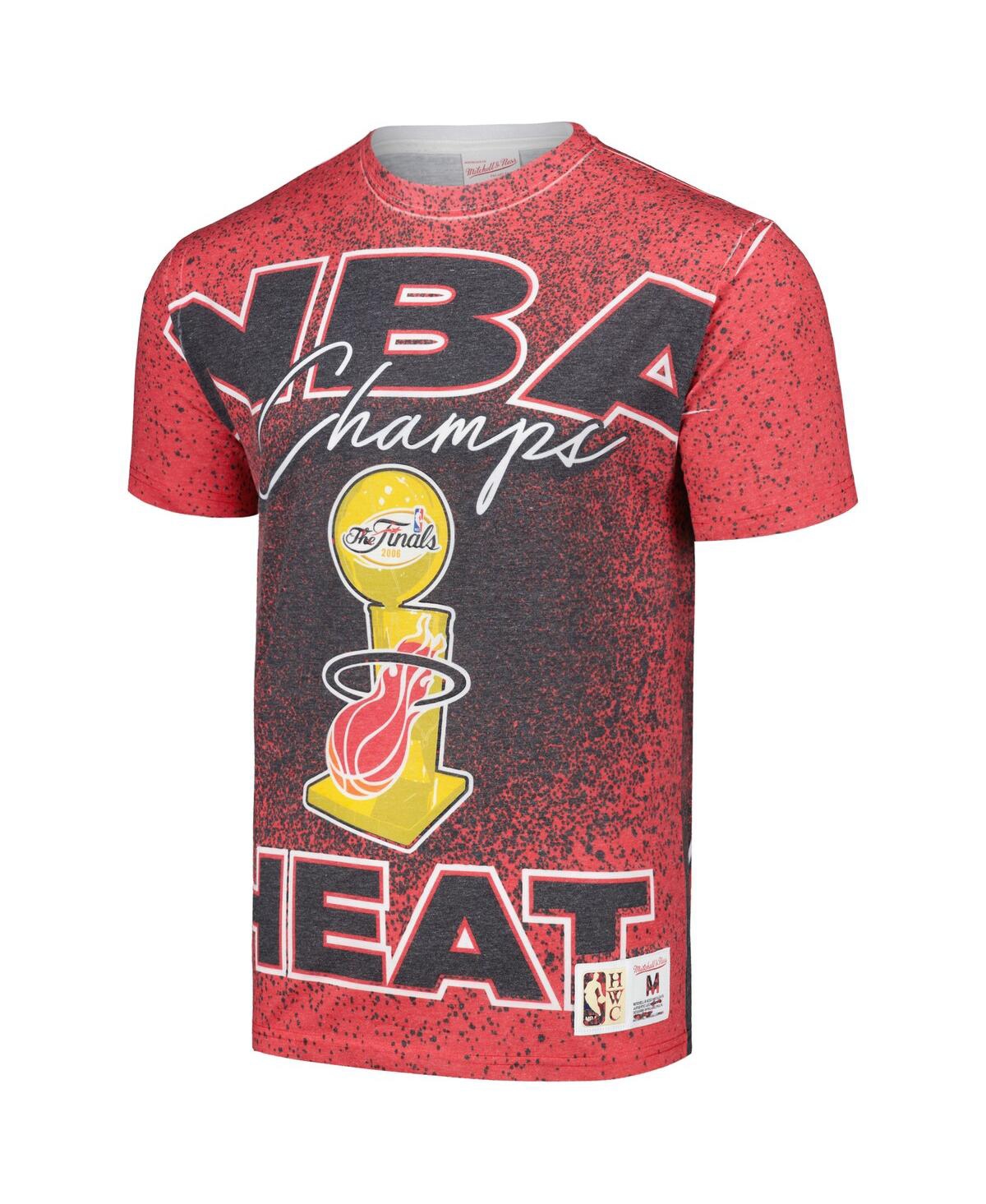 Mitchell & Ness Men's Red Miami Heat Hardwood Classics 2006 Nba S Champ City T-shirt In Multi