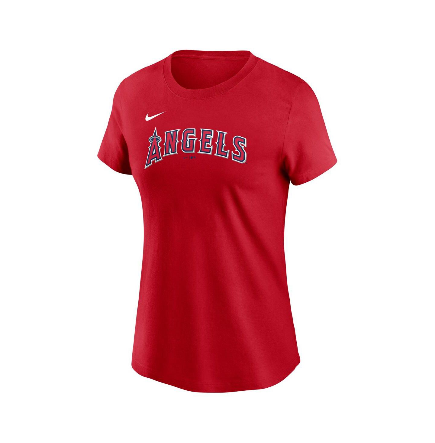 Женская футболка Nike Mike Trout Red Los Angeles Angels Fuse Name & Number — фото 2