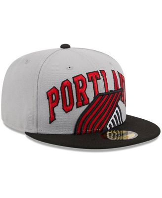 Men's Gray/Black Portland Trail Blazers Tip-Off Two-Tone 59FIFTY Fitted Hat