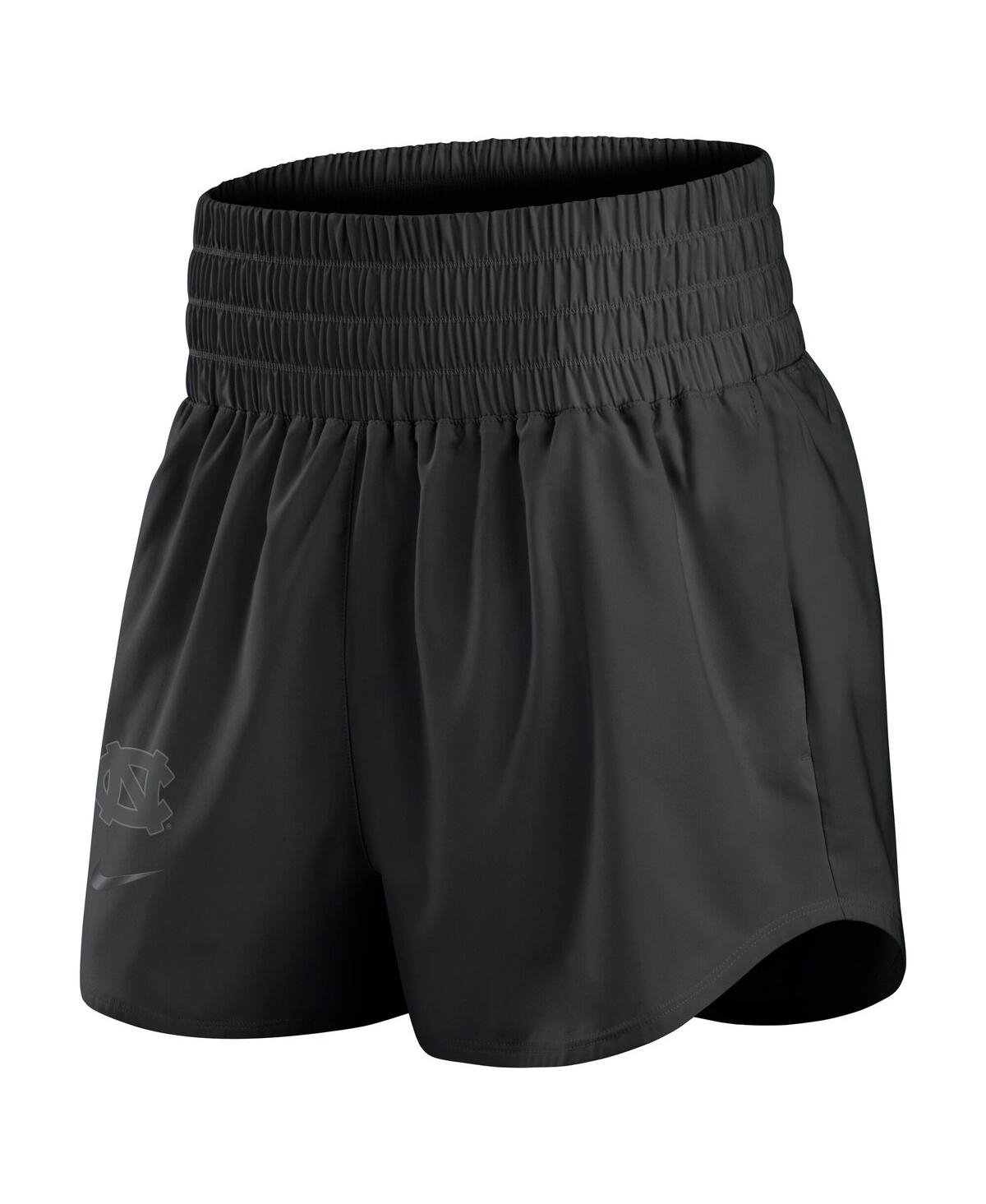 NIKE WOMEN'S BLACK NORTH CAROLINA TAR HEELS PERFORMANCE ONE HIGH-RISE SHORTS 