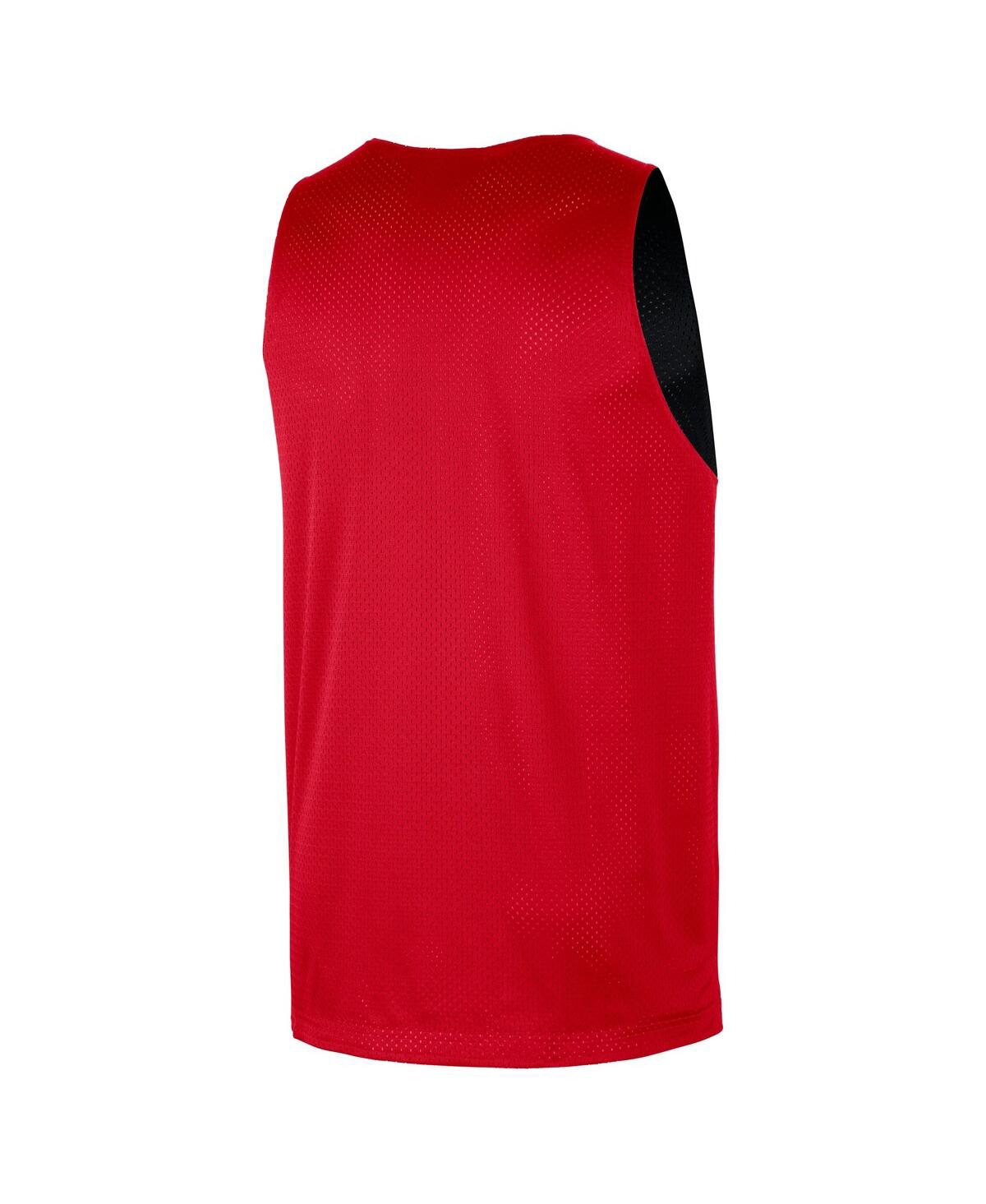 NIKE MEN'S RED/BLACK CHICAGO BULLSÂ COURTSIDE REVERSIBLE MESH PRACTICE JERSEY