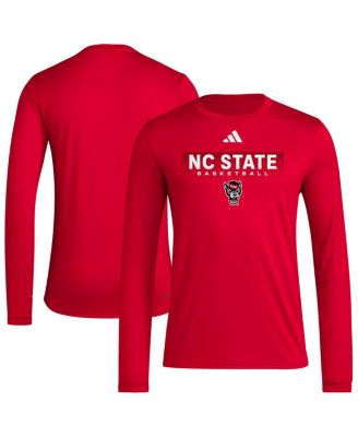 adidas - Men's&nbsp;Red NC State Wolfpack Locker On-Court In the Fade Long Sleeve T-Shirt