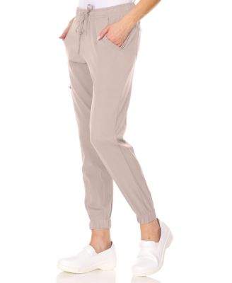 Plus Size Leah 5-Pocket Stretch Cargo Jogger Scrub Pants Yellow 3X Large