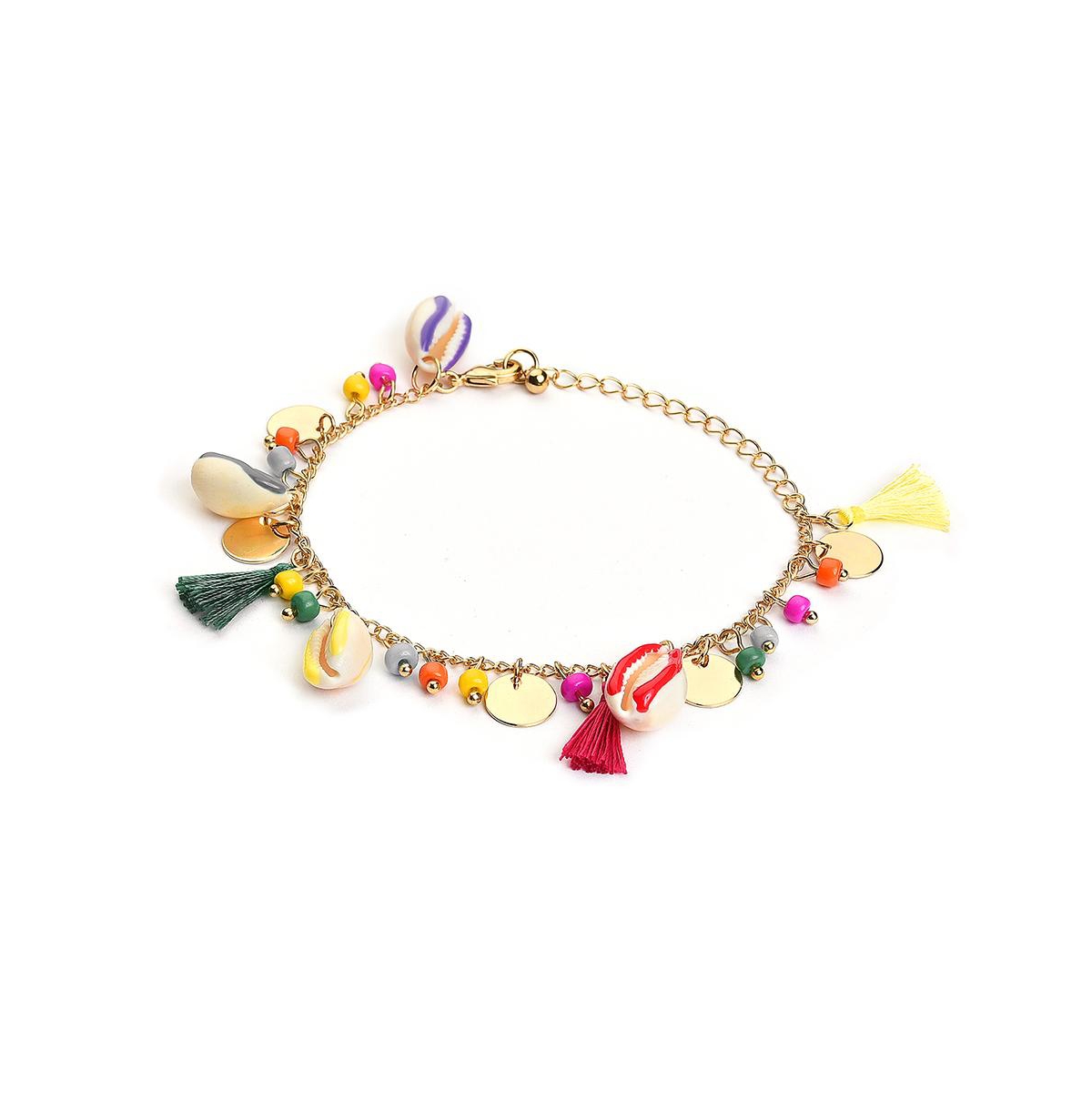 Women's Tassel Chain Anklet - Gold