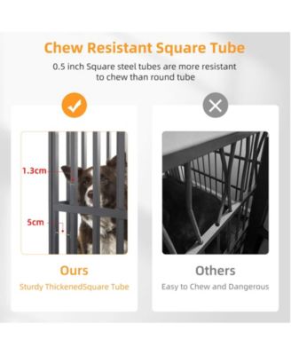 Two-tier Stackable XL Dog Cage with Casters and Tray