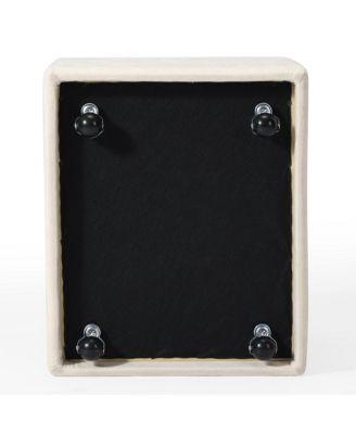 Modern 2-Piece Upholstered Chenille Armless Dining Chairs with Casters