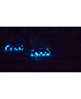 Adjustable Youth Inline Skates with Light Up Wheels (Wave Rider, size L)