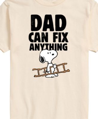 Men's Peanuts Snoopy Father's Day Dad Can Fix Anything Short Sleeve T-Shirt