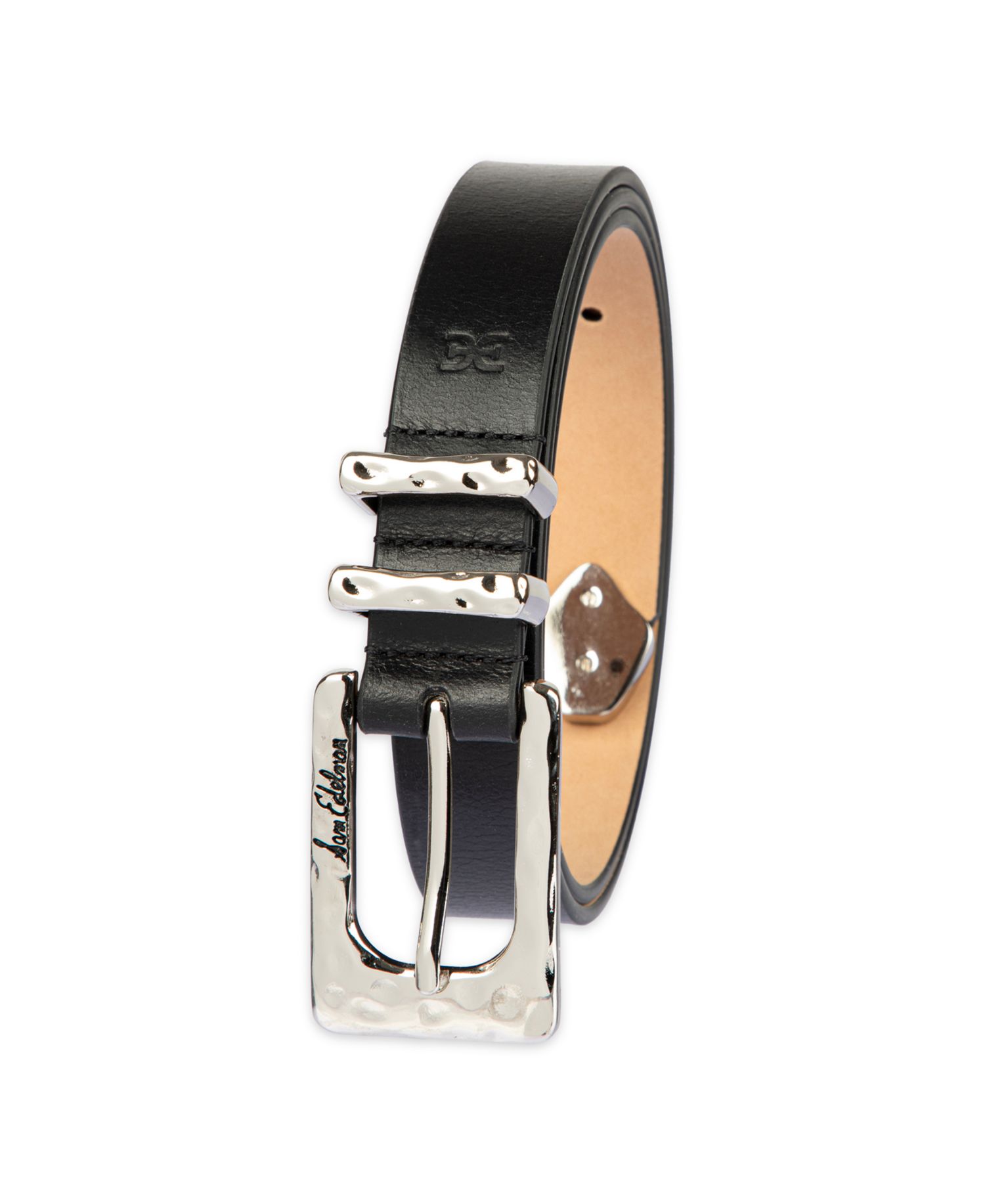 Women's Hammered Metal Casual Leather Belt