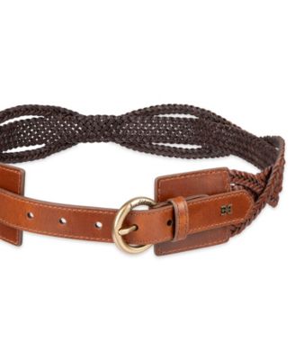 Women's Genuine Leather Twisted Braid Belt