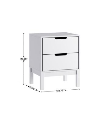 Samuel Kids Double-Drawer Night Stand With Solid Wood Frame