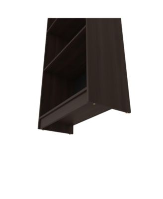 Bear Flat Bookcase with Open Storage and 4 Shelves ,Stained Walnut