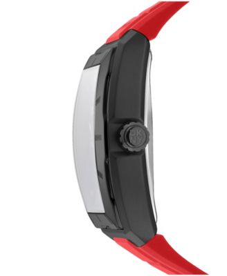 Men's Urban Automatic Red Silicone Strap Watch, 51mm