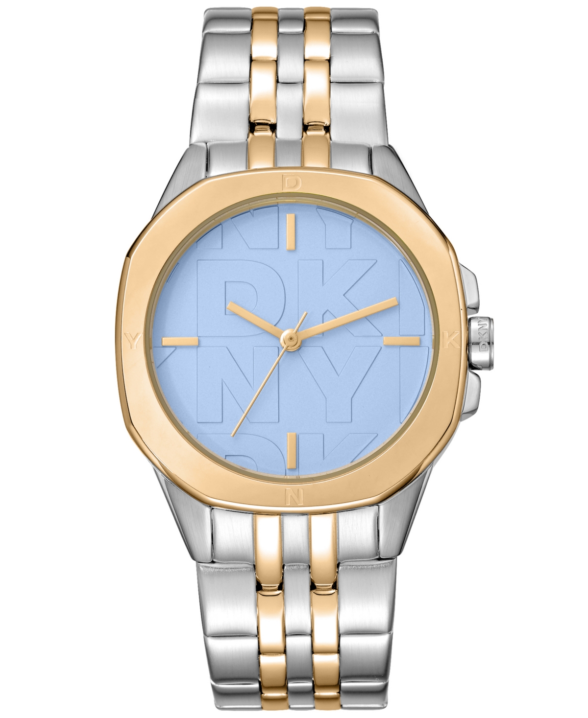 Women's Brooklyn Midi Light Blue Dial Gold Two-Tone Stainless Steel Bracelet Watch 34mm - Two Tone