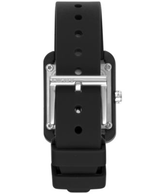 Women's City Black Silicone Strap Watch, 37mm