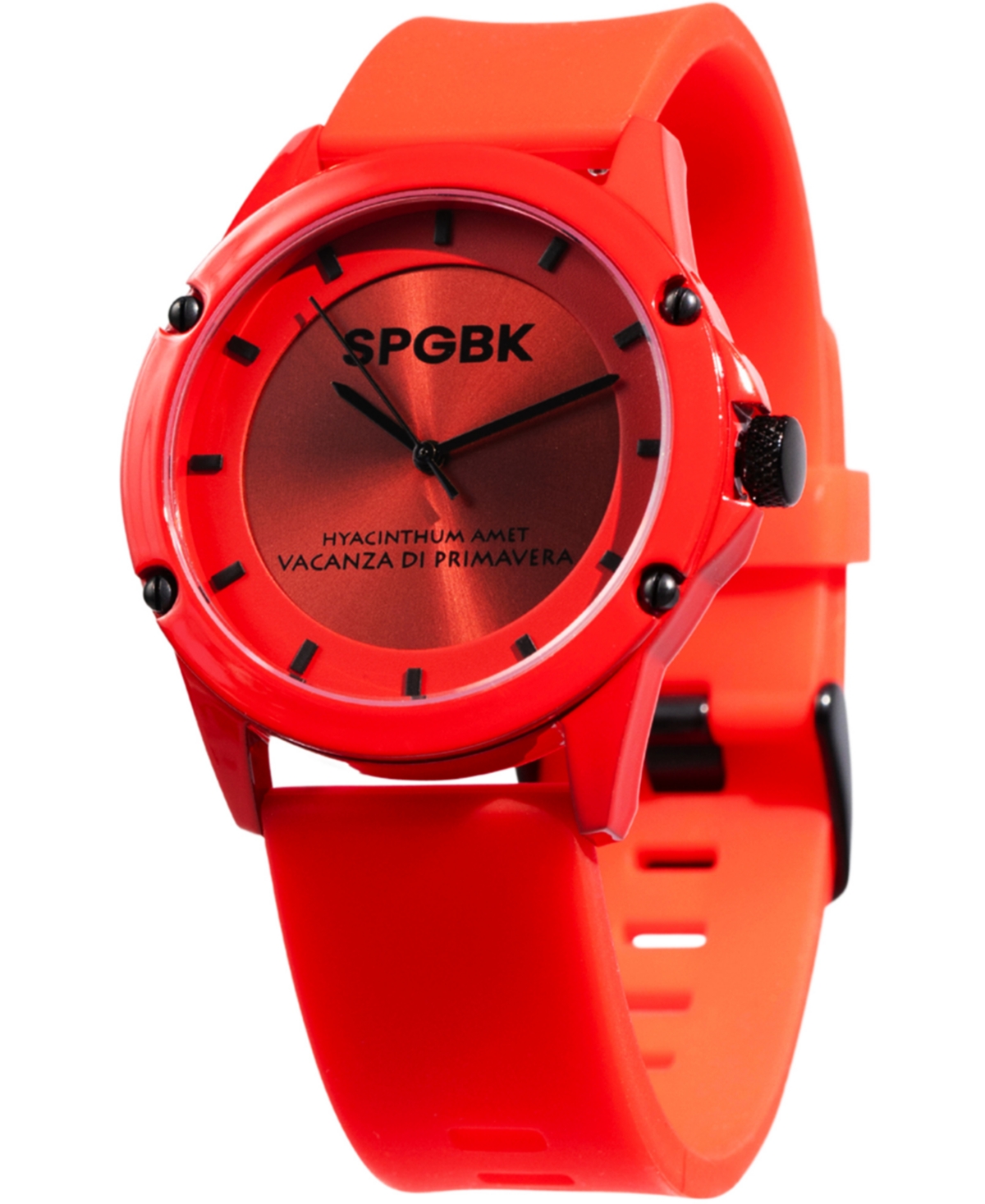 Unisex Foxfire Red Silicone Band Watch 44mm - Red