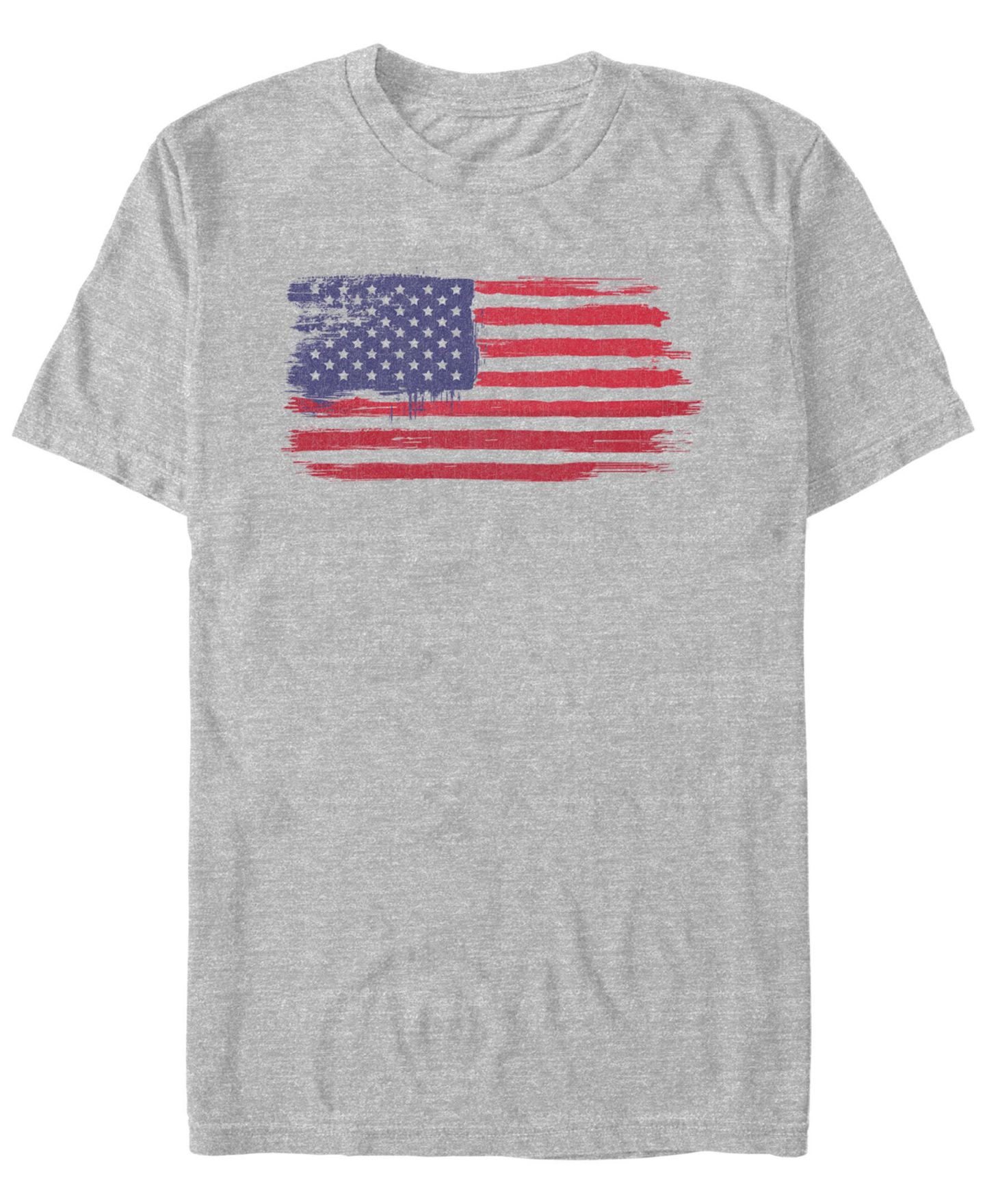 Мужская футболка Generic Additude Brush Stroke Flag Short Sleeve, цвет: Меланжевый — фото 1