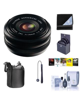 XF 18mm f/2.0 Lens, Bundle with 52mm Filter Kit, Cleaning Kit, Lens Wrap, Lens Case, Lens Cap Tether and Software Kit