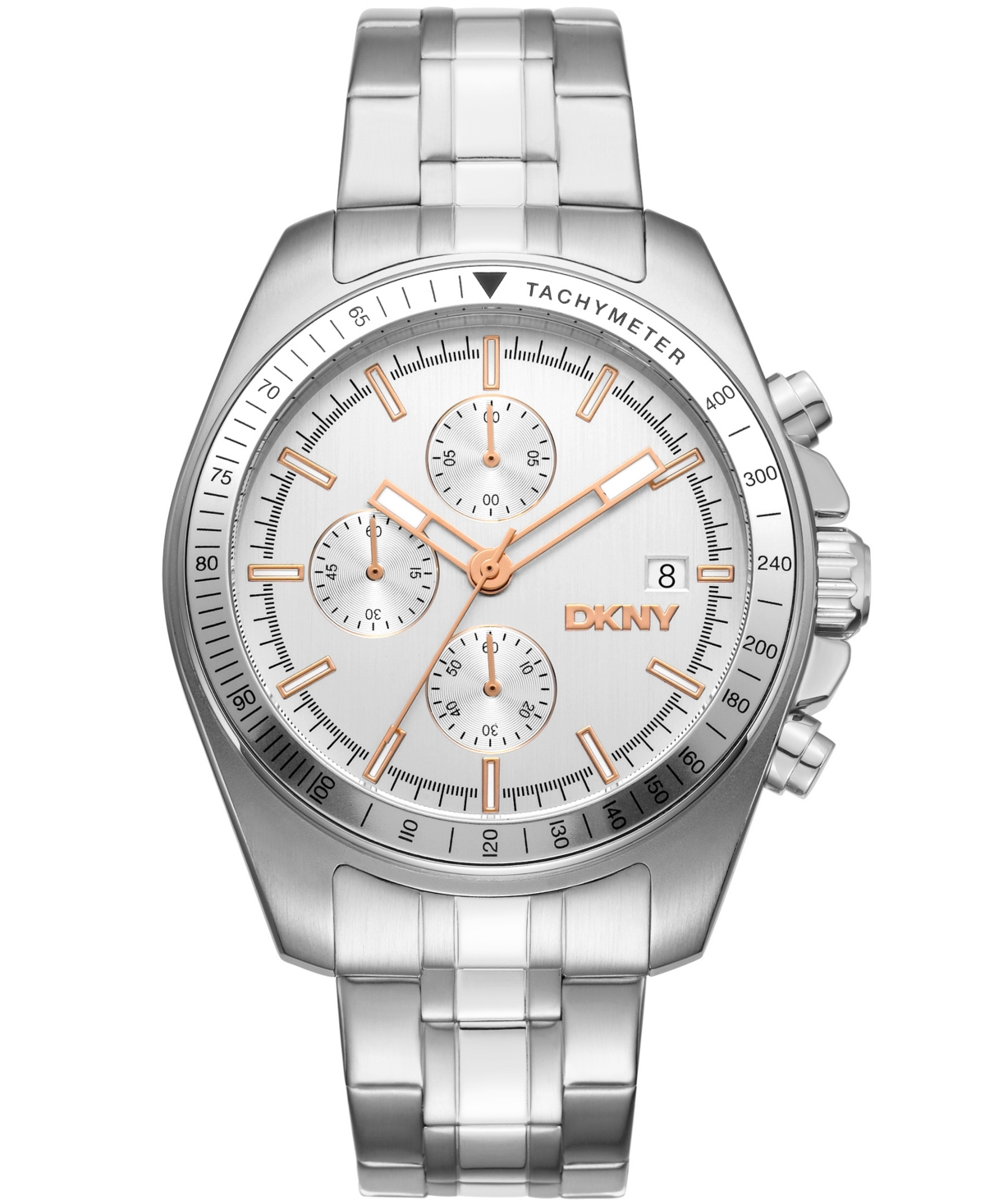 Men's Central Park Chronograph Stainless Steel Bracelet Watch, 42mm - Silver