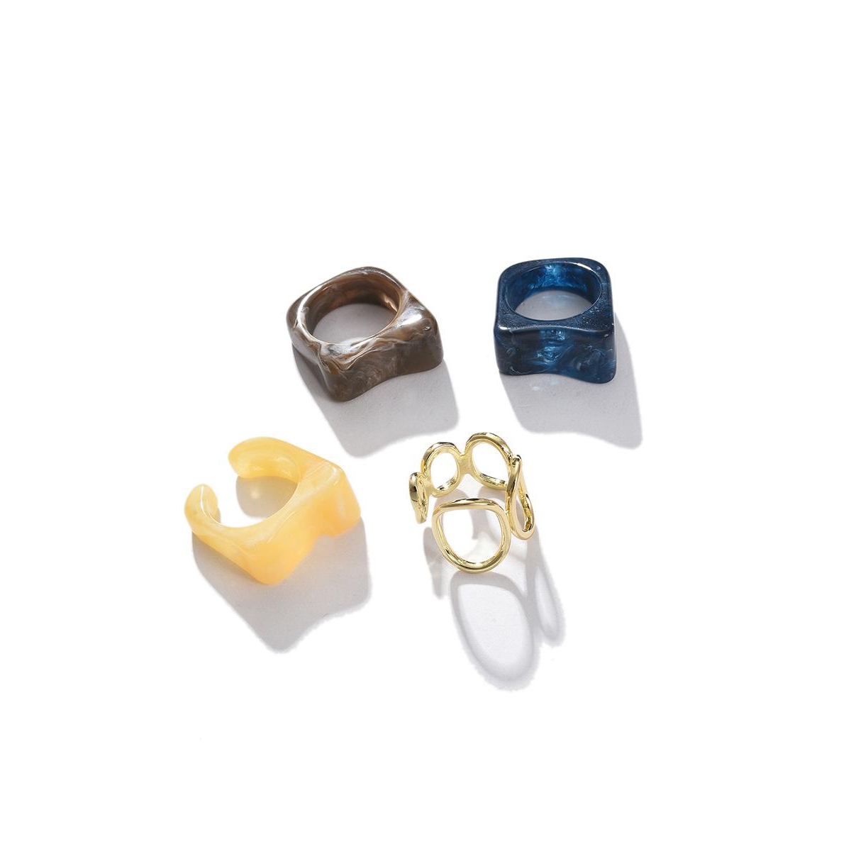 Women's Chunky Multi-Layer Ring - Gold