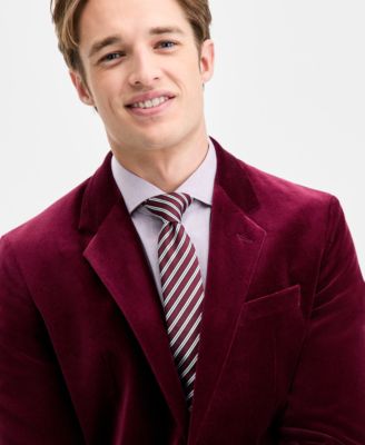 Men's Slim-Fit Solid Velvet Sport Coat