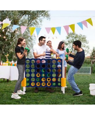 Jumbo 4-to-Score Game Set Giant 4 in A Row Kids Adults w/ 42 Jumbo Rings