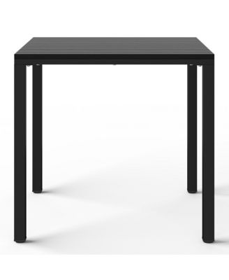 5-Piece Outdoor Square Dining Table Patio Set with Stackable Patio Dining Chairs