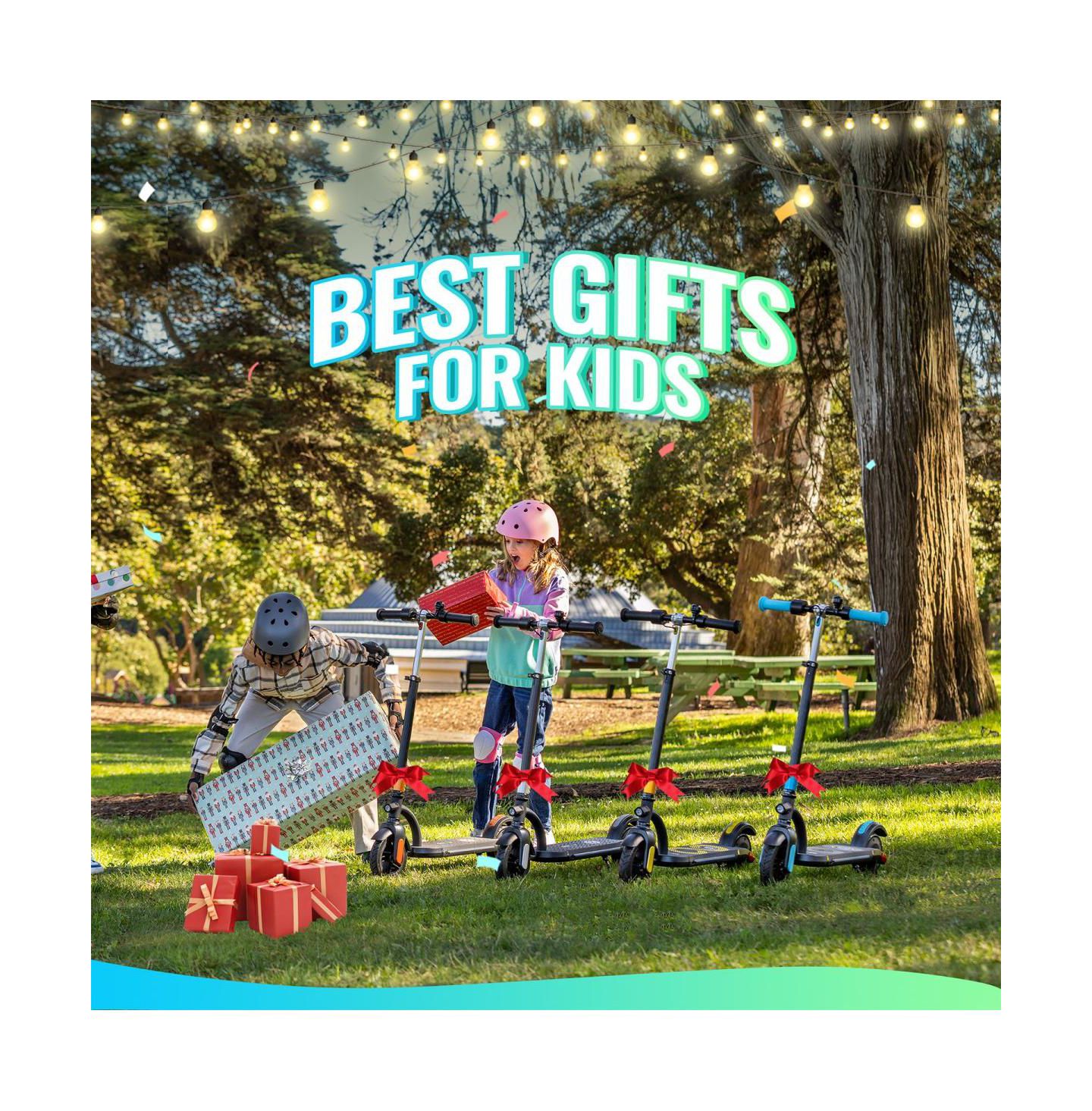 Детская игрушка Gyroor H40 180W Motor with LED Lights Adjustable-Height Electric Scooter, 143 Lbs. Capacity, Ages 8-12, цвет: Чёрный — фото 8