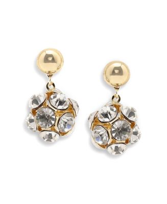 GOLD PLATED PARTY DESIGNER STONE DROP EARRING FOR WOMEN