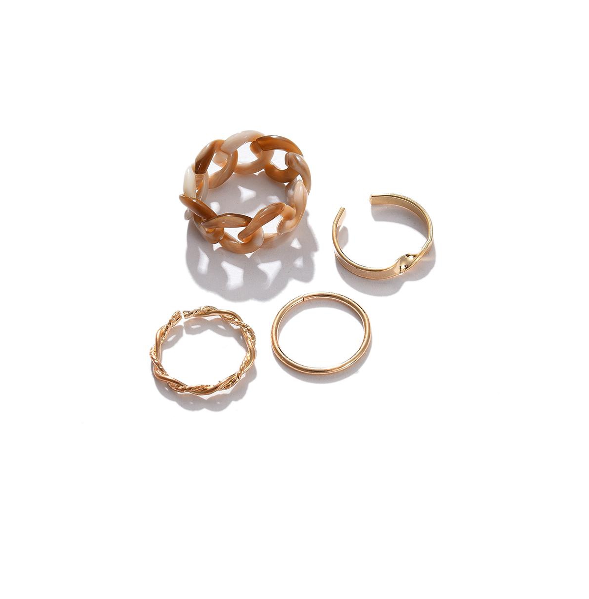 Women's Chainlink Multi-Layer Ring - Gold