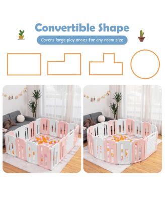 Baby 16 Panels Safety Playpen Safety Activity Play Center