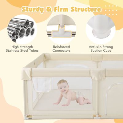 Toddler Playpen Extra Large Activity Center Safety Play Yard w/ Gate