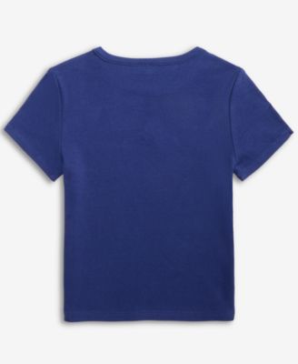 Little & Big Girls Butterfly Embroidered Ribbed T-Shirt, Exclusively at Macy's