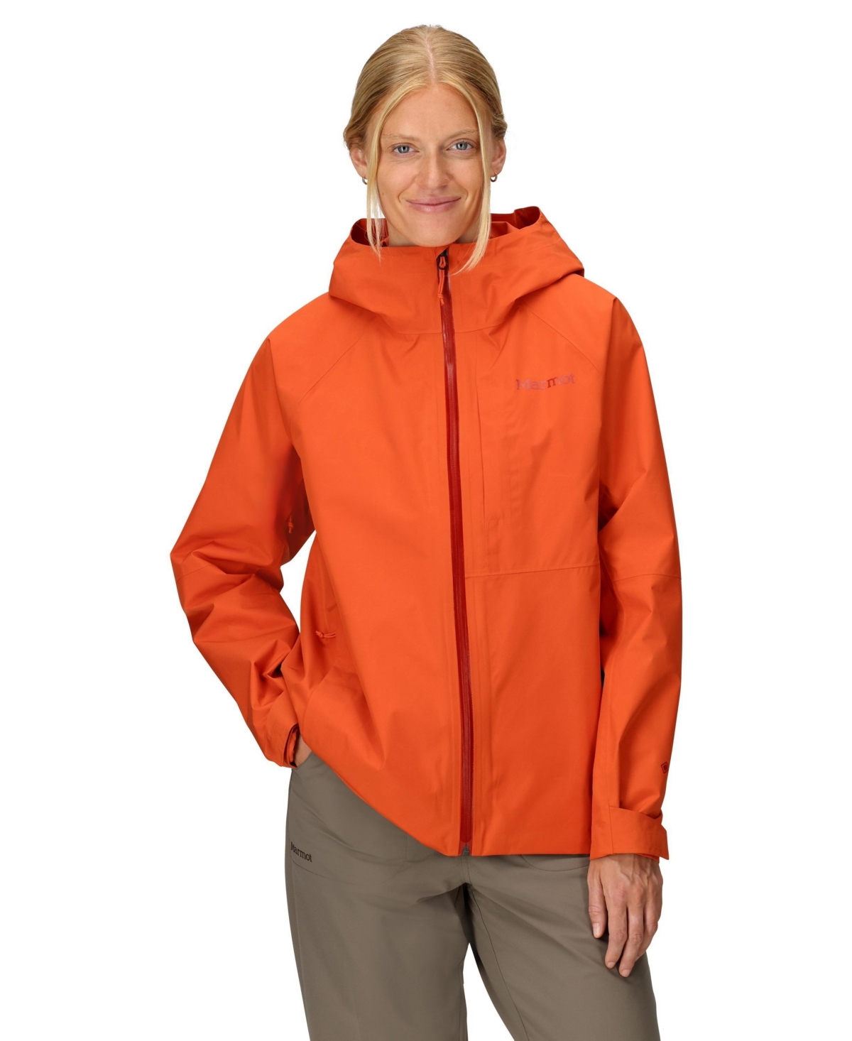 Marmot Women's Waypoint Gore-tex Hooded Collar Jackets In Orange