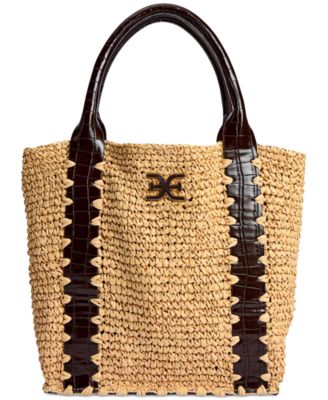 Marley Large Raffia Collapsible Tote
